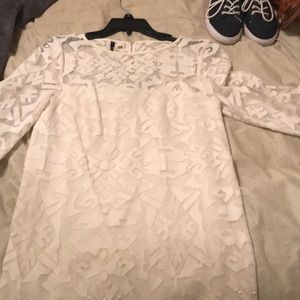 Tibi white lace dress